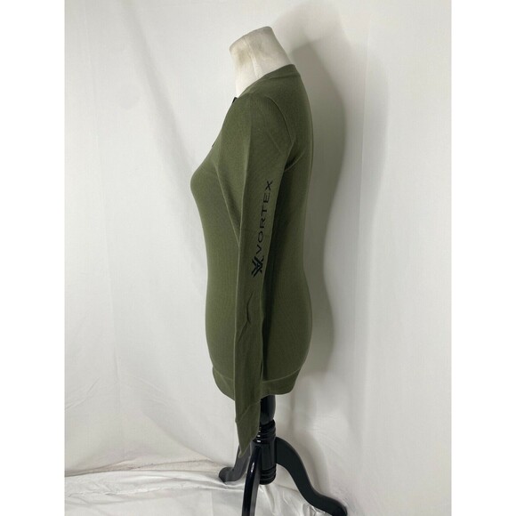 Vortex Women’s Thermal Shirt Olive Green Long Sleeve Crewneck Size Medium - Picture 5 of 10